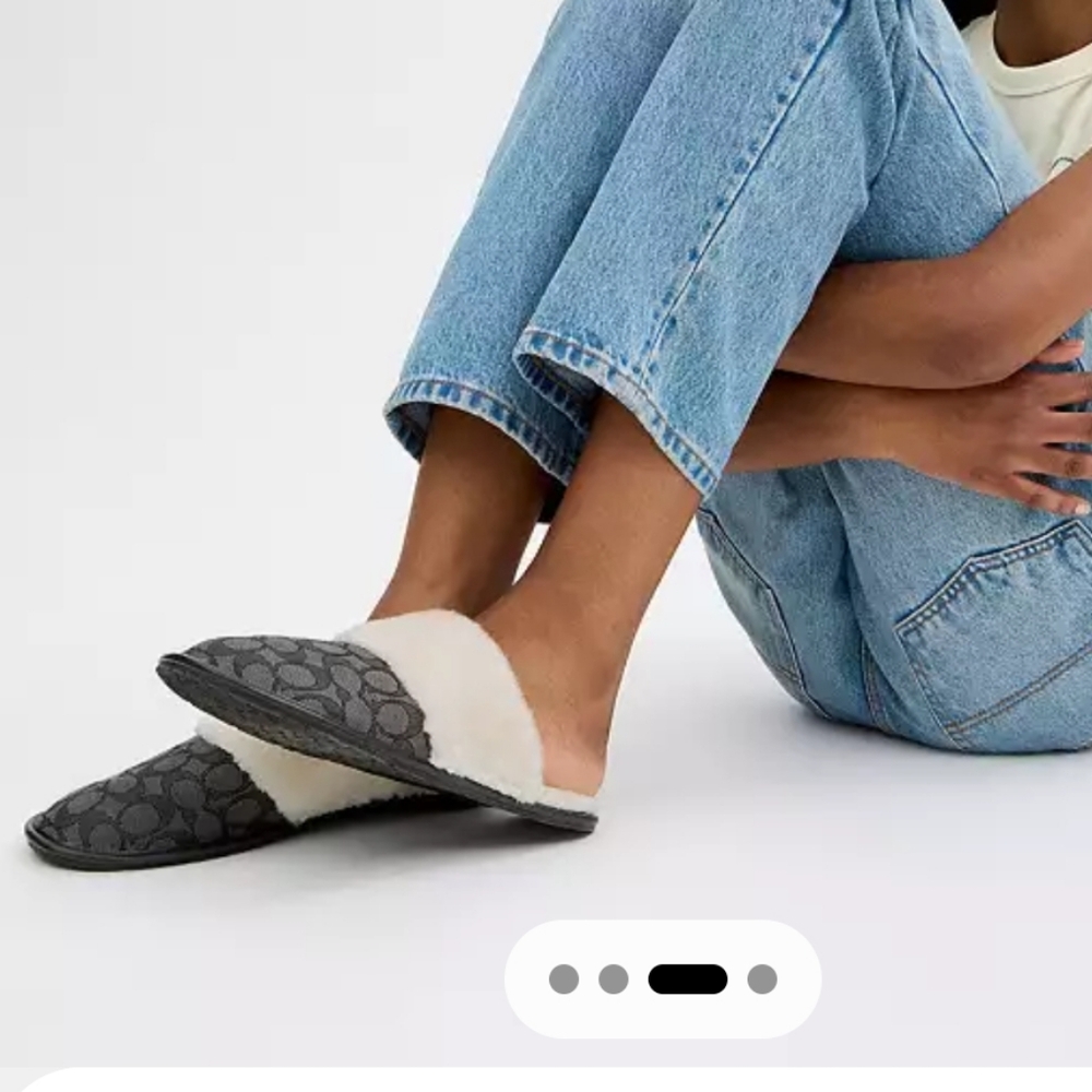 New! Zena Slippers in Signature Canvas, Size 7 (Only 1 Left!) *Aka ZIVA SLIPPERS